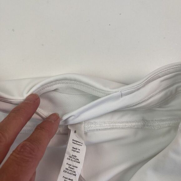 Lululemon Asymmetrical Layered High Rise Skort size 8 White Tennis Pickleball - Picture 13 of 14